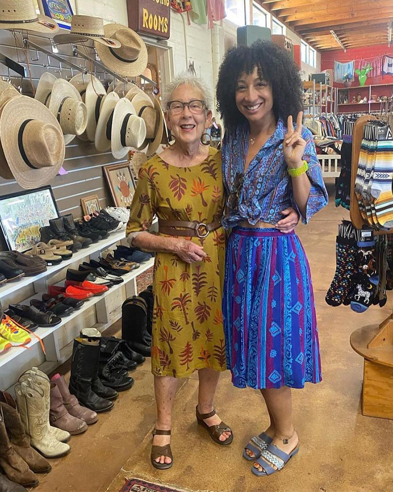 Natasha with Kerstin founder of Buffalo Exchange